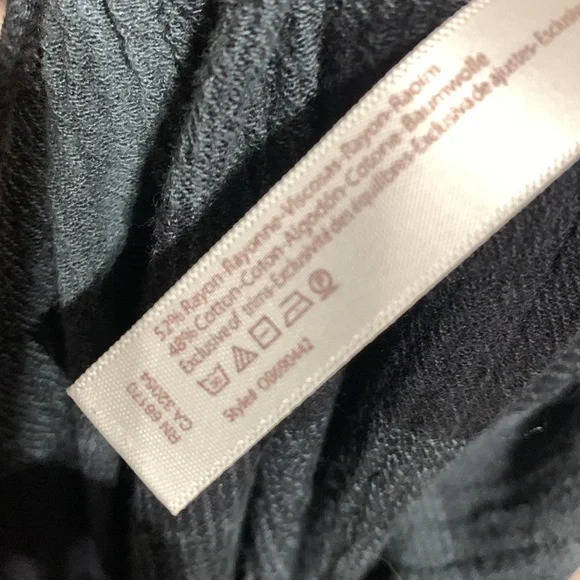 Free People Black Plaid Wide Leg Pants - Picture 6 of 6